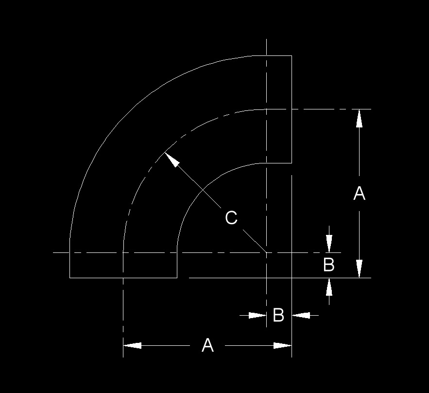 Short Radius Elbow Chart