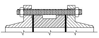 Flange bolt dual wafer check valve