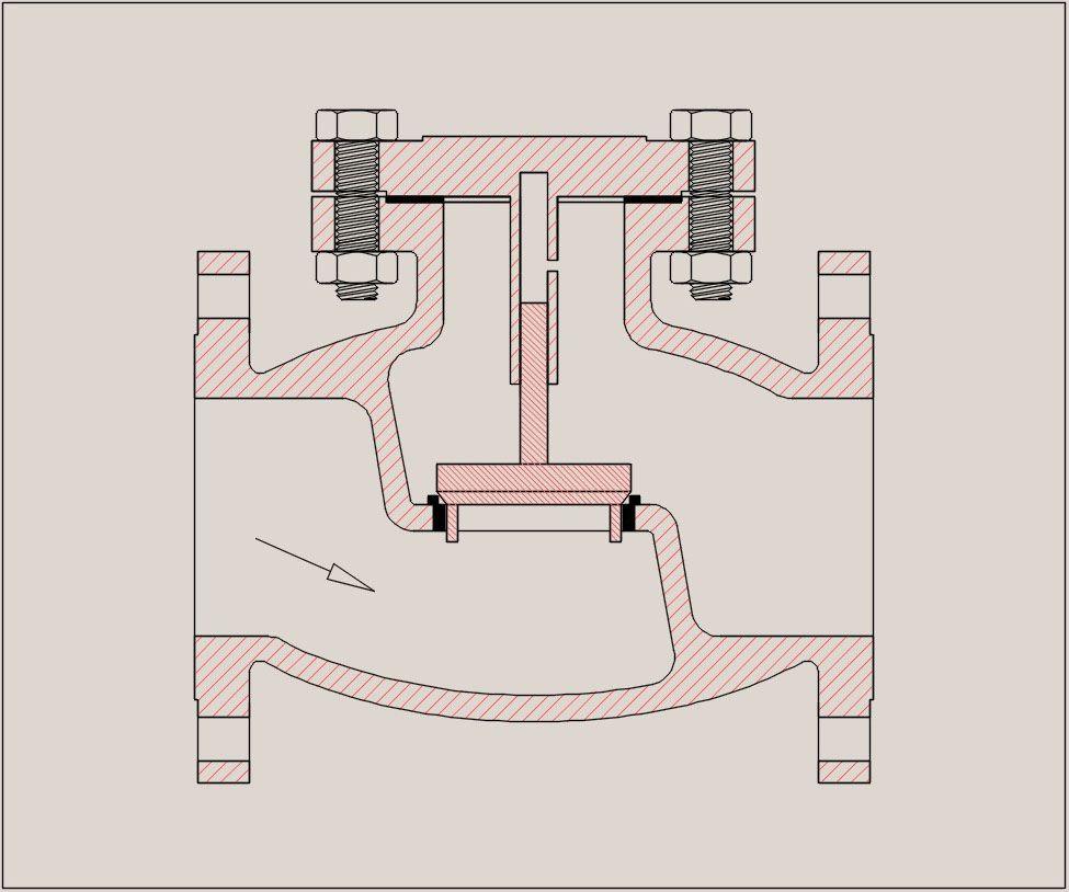 lift check valve animation