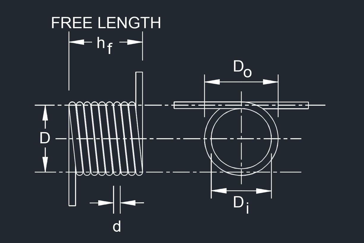 spring torsion diameter 1 