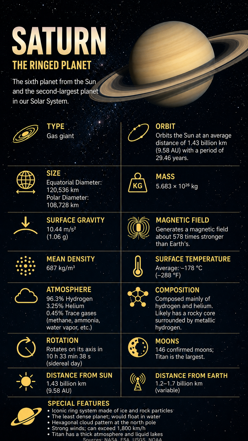 Saturn Facts Properties 2